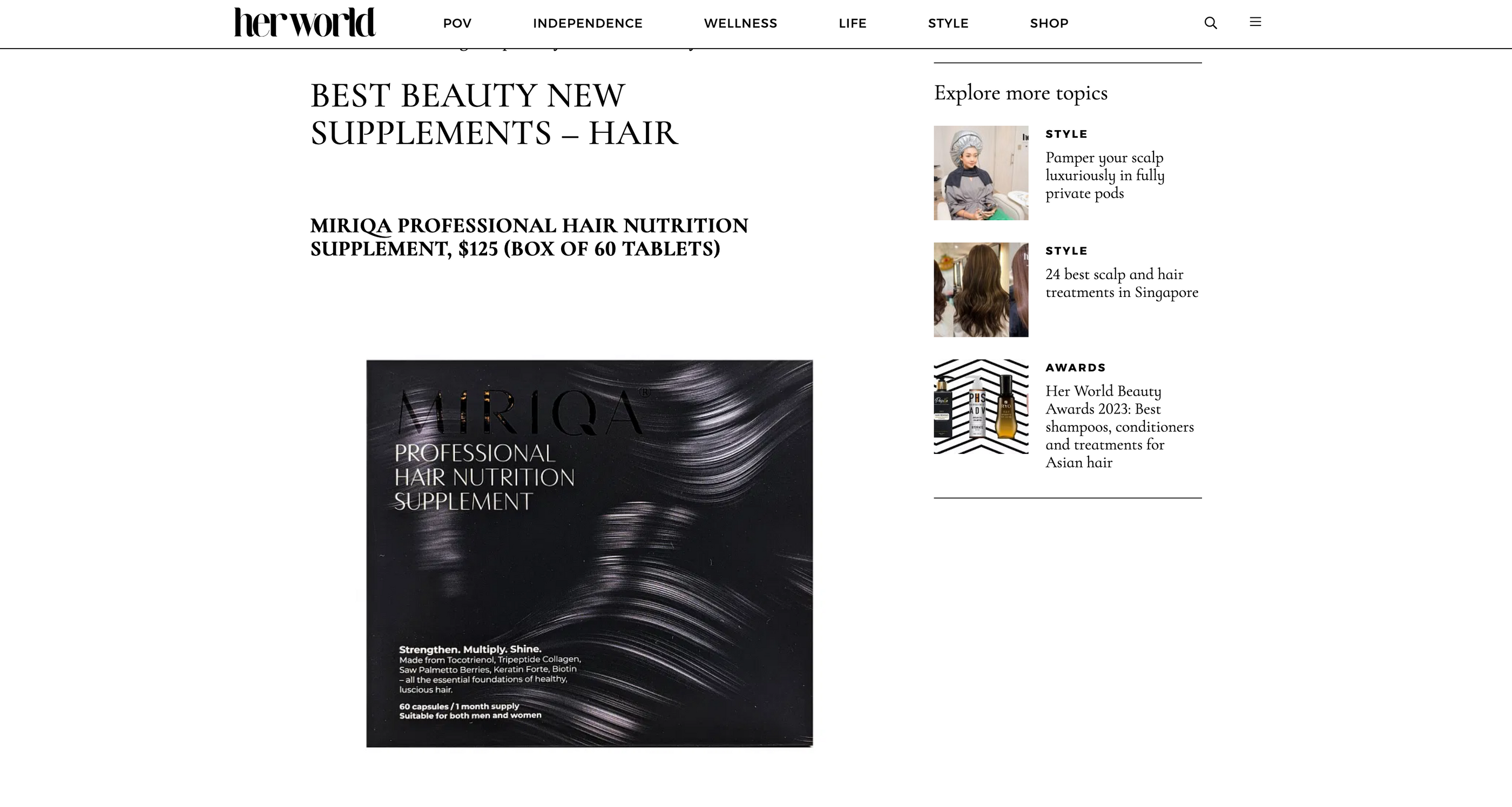 Her World Beauty Awards 2022: Best Haircare Products