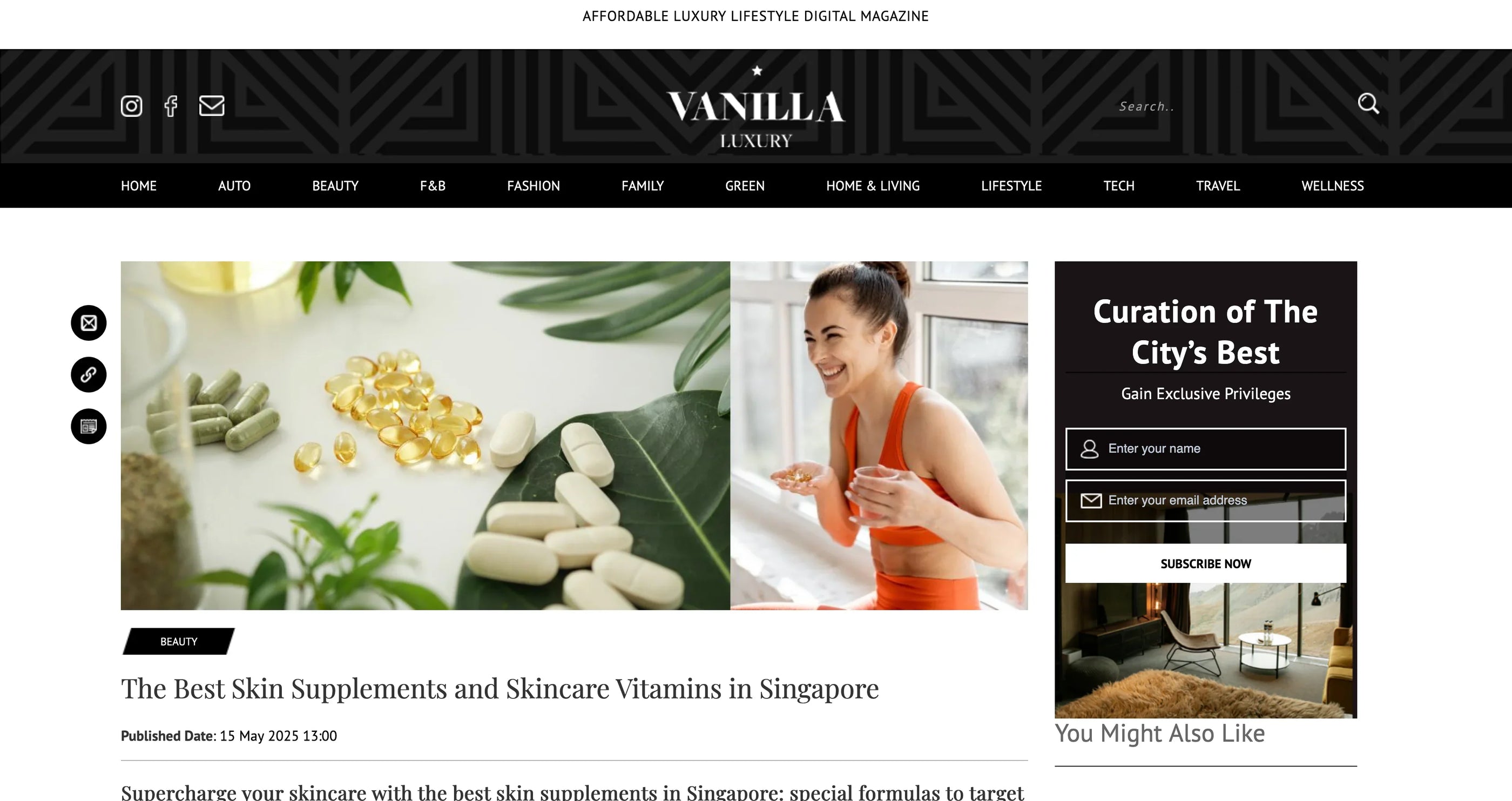 The Best Skin Supplements and Skincare Vitamins in Singapore