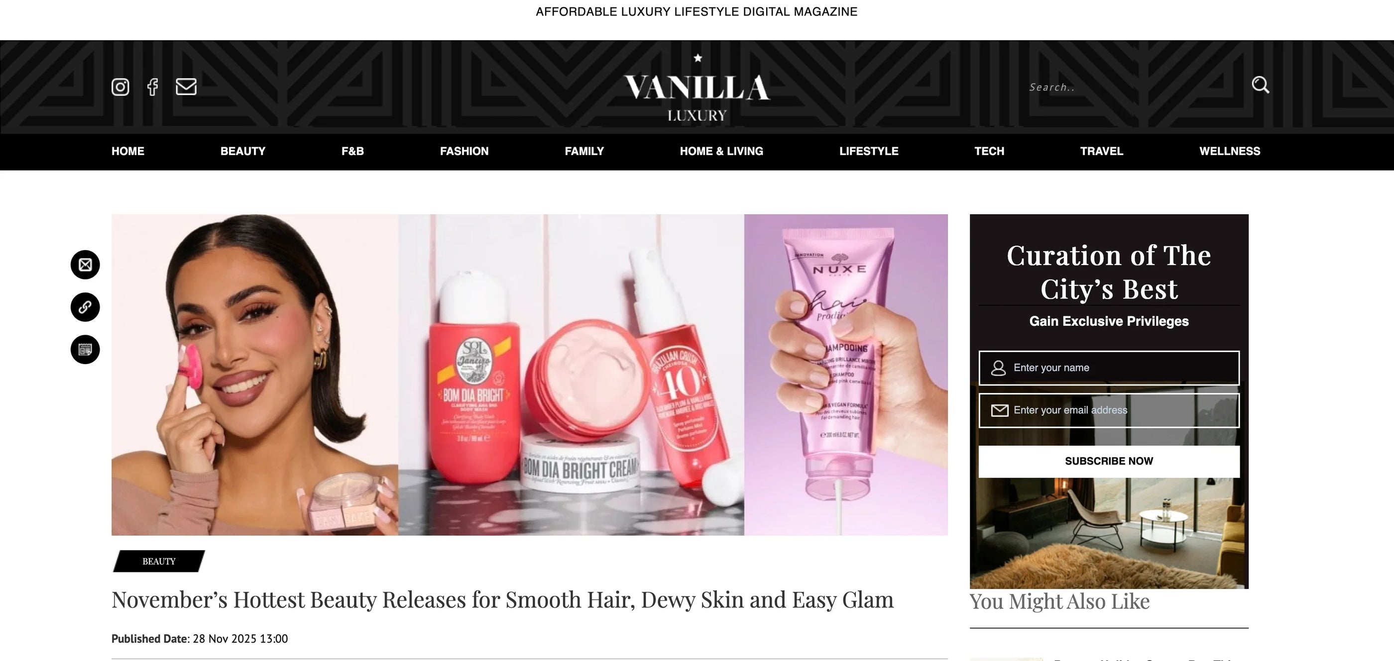 November’s Hottest Beauty Releases for Smooth Hair, Dewy Skin and Easy Glam
